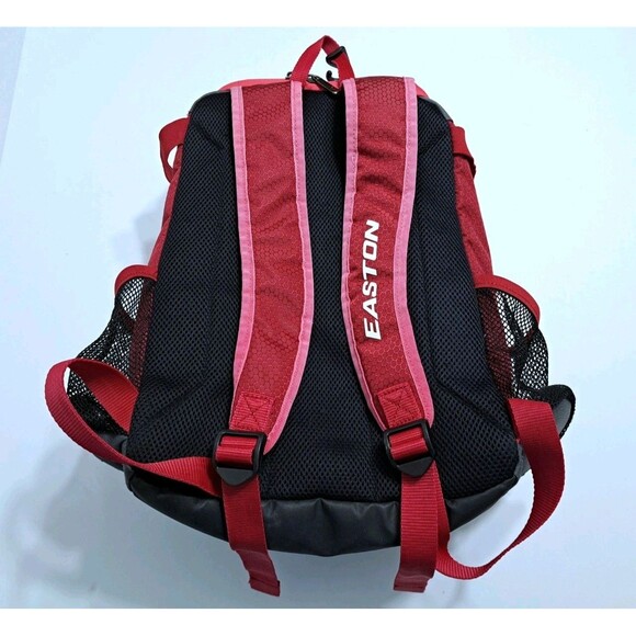 Easton Youth Game Ready Bat Baseball Backpack Equipment Bag Red Gray - Picture 6 of 7